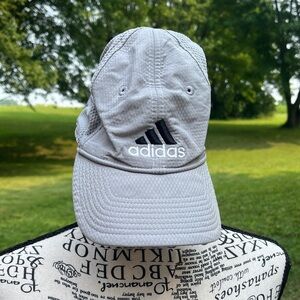 Adidas Light Gray fitted S/M Sports hat